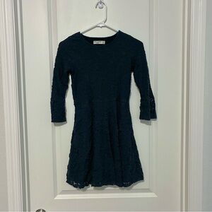 4/$25 Abercrombie Kids Navy Blue Fit and Flare Boho Lace Dress Kid Size 11/12